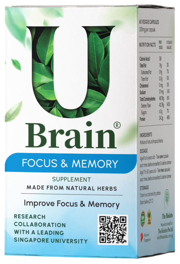 UBrain 50 Focus & Memory - hochwertige Nahrungsergänzungsmittel